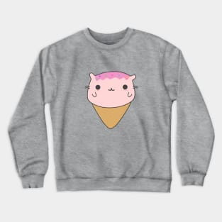 Cute Cat Ice Cream T-Shirt Crewneck Sweatshirt